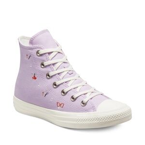 Lilac Hi top converse size 6.5